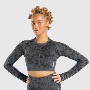 Camo seamless gym shark long sleeve